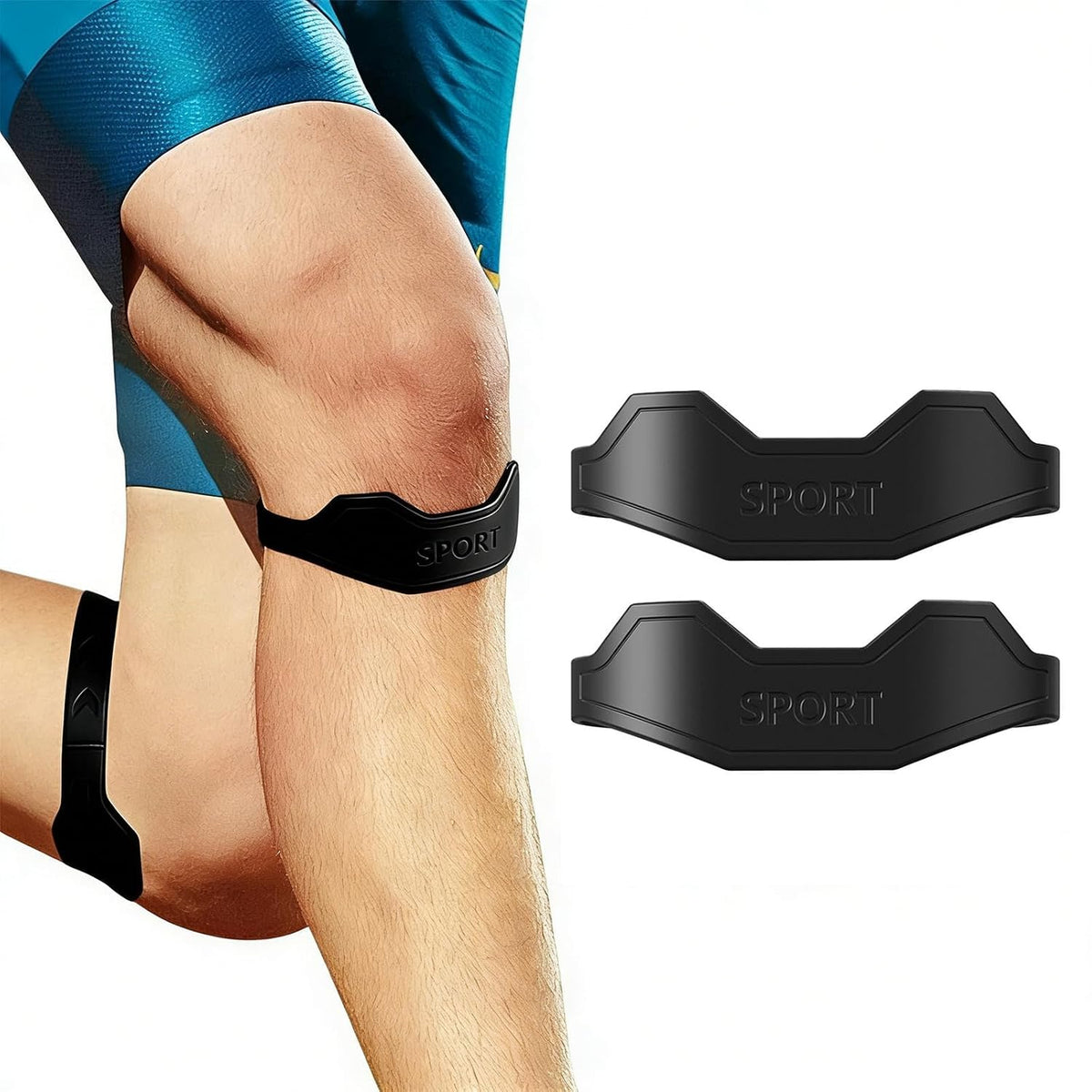 Patella Band,Patellar Tendon Support Strap Patella Bands Knee Strap 2Pack