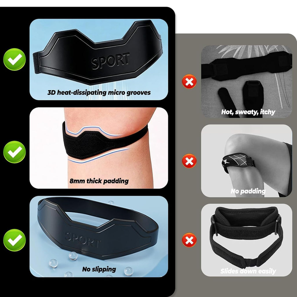 Patella Band,Patellar Tendon Support Strap Patella Bands Knee Strap 2Pack